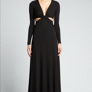 HALSTON Andie Matte Jersey Cutout Gown - brand new with tags